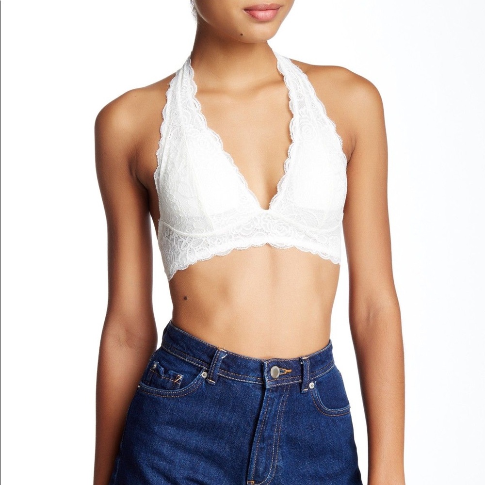 Free Press Lace Halter Bralette